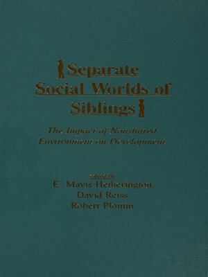 cover image of Separate Social Worlds of Siblings